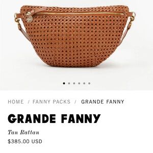 Clare V Tan Rattan Grande Fanny